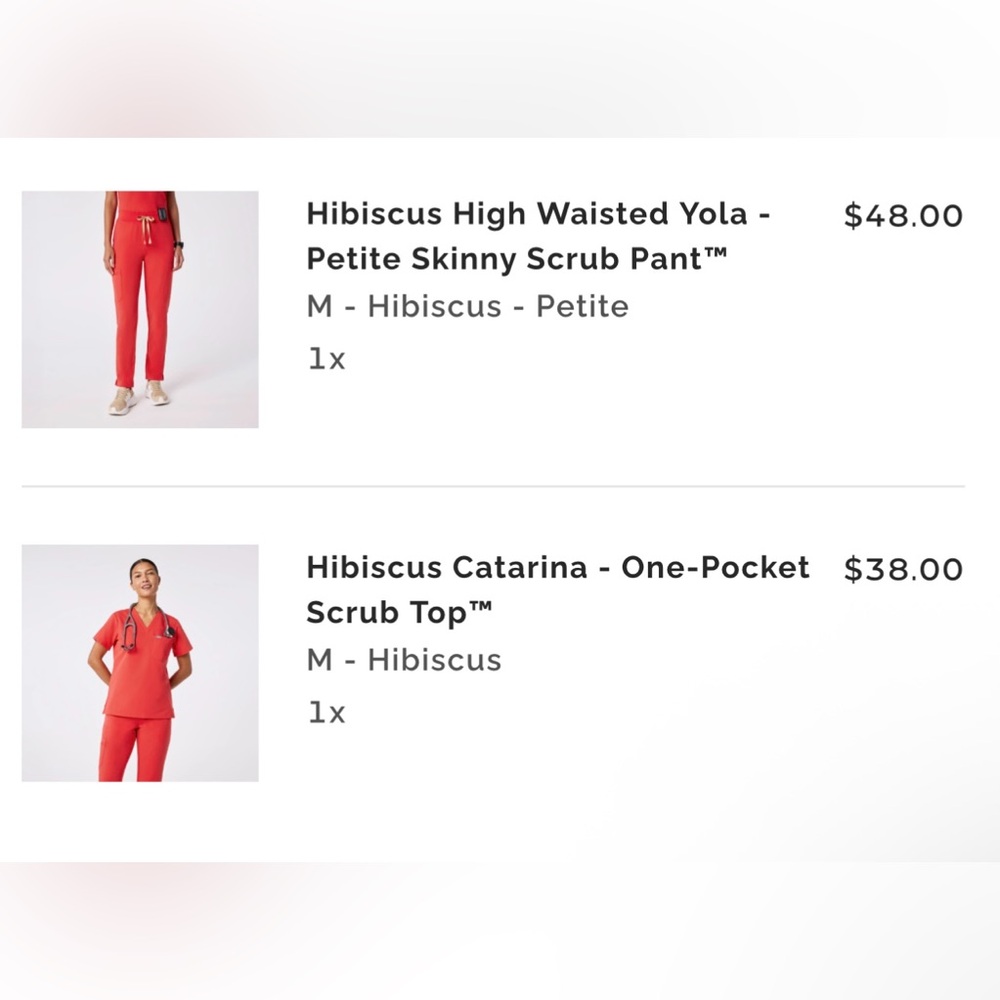 Figs Women’s Hibiscus Scrub Set